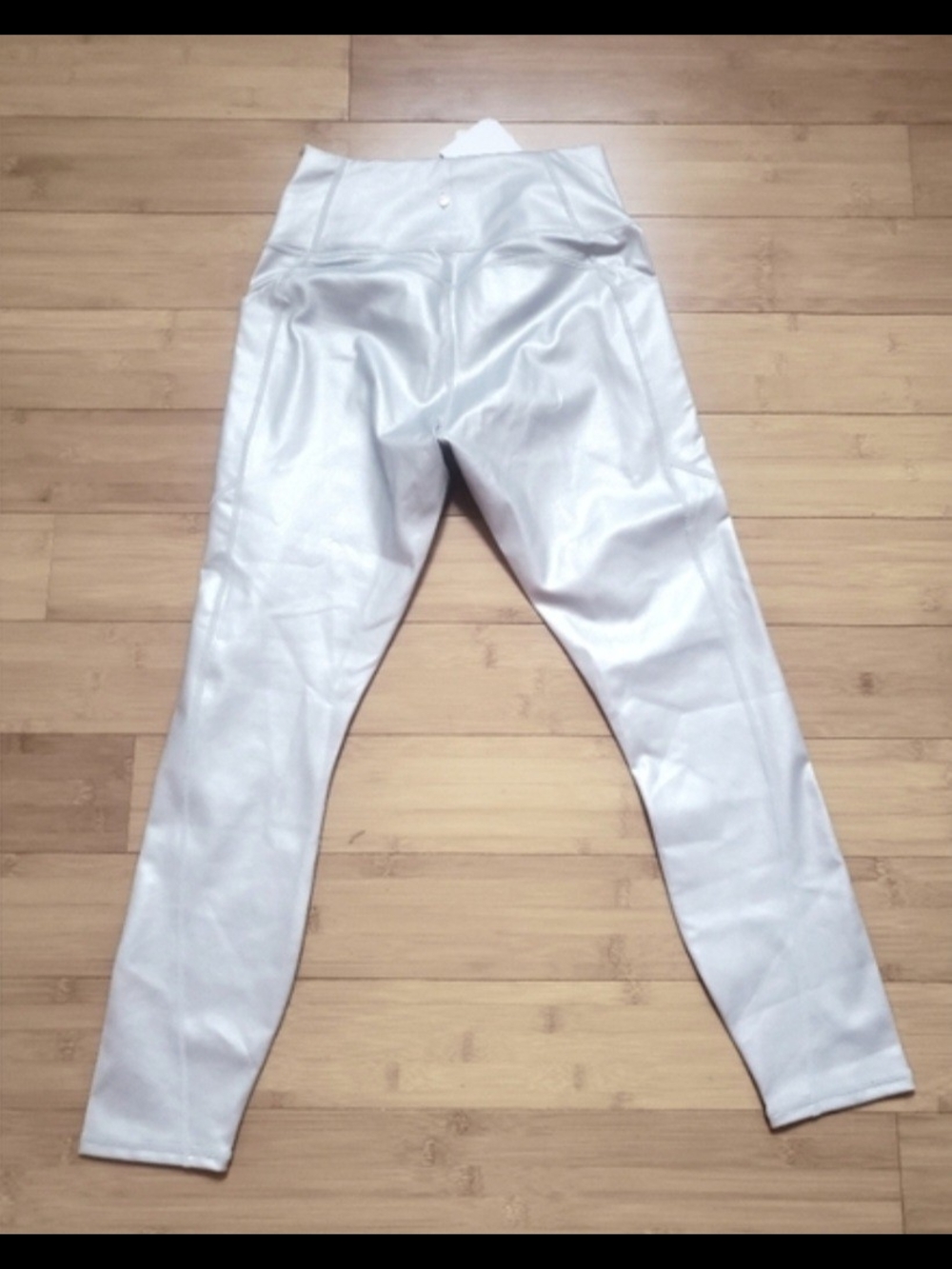 Fabletics Metallic Silver Shine Leggings